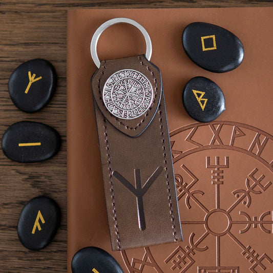 Viking // Keyring // Protection Rune Faux Leather