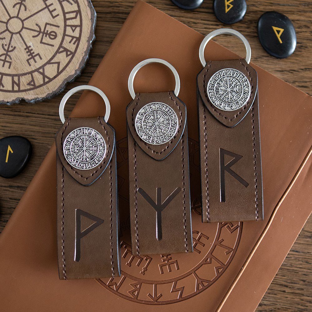Viking // Keyring // Protection Rune Faux Leather