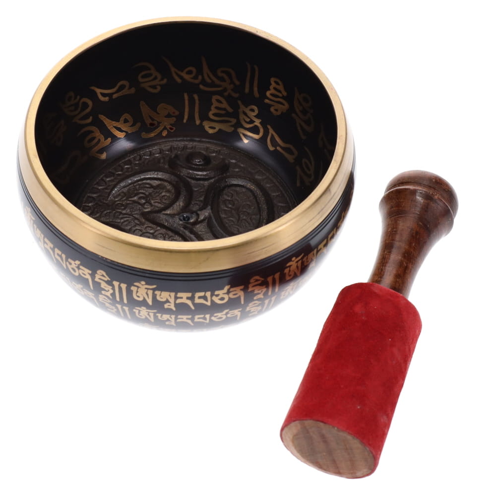 Singing Bowl // Om Matra Black Etched // 10cm