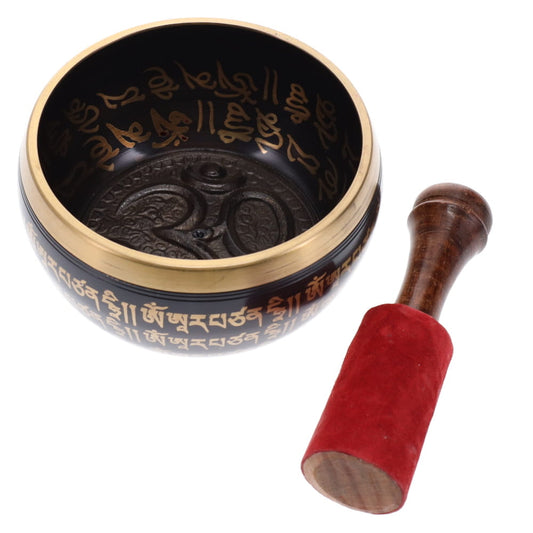 Singing Bowl // Om Matra Black Etched // 10cm