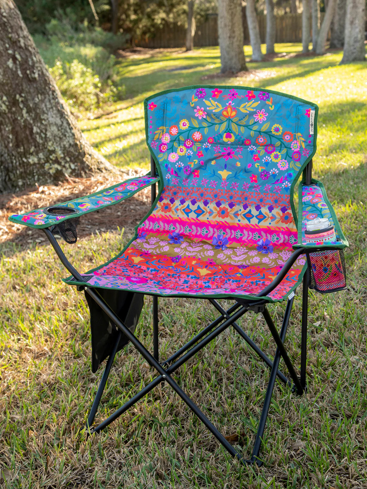 Happy Camp Chair // Folk Floral Border