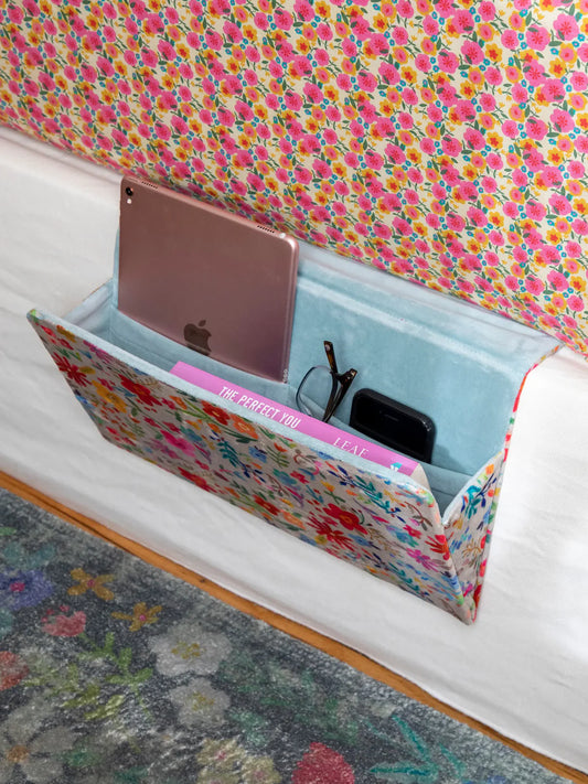 Bedside Caddy Organizer // Floral