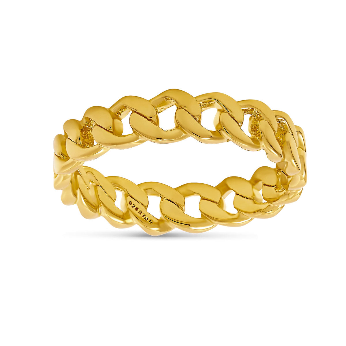 Curb Chain Ring Gold