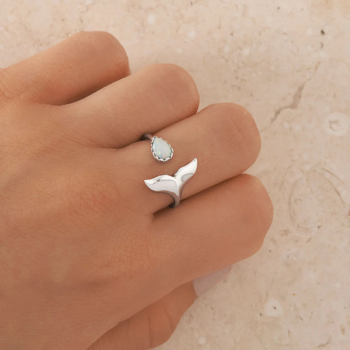 Ring // Whale Tail Opal // White