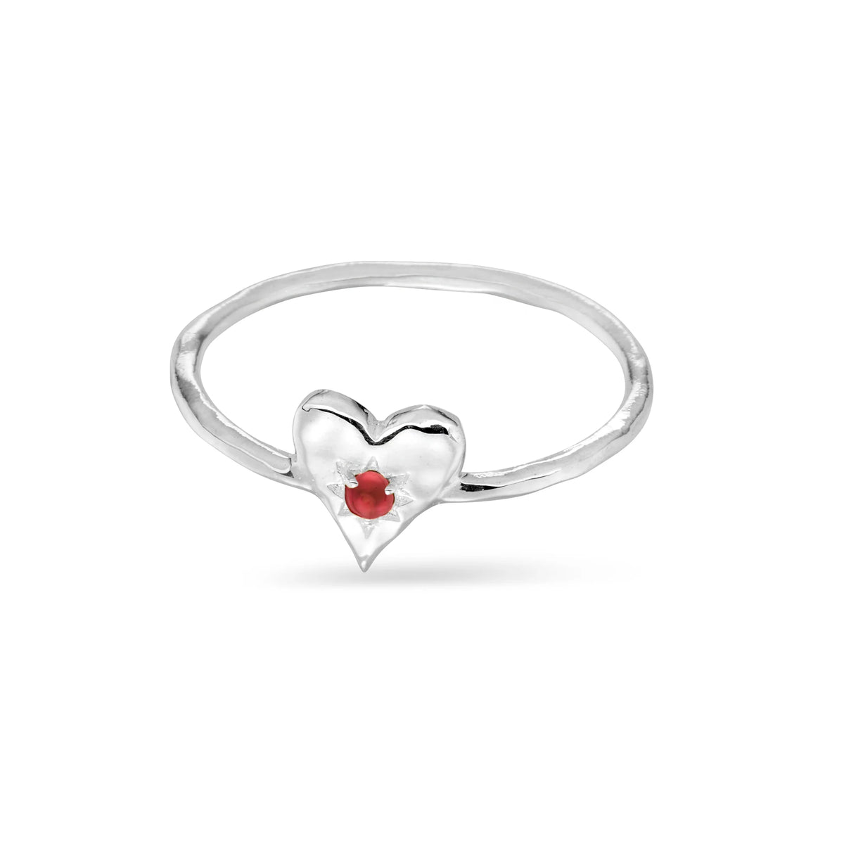 Ring // Love Heart Garnet // Silver