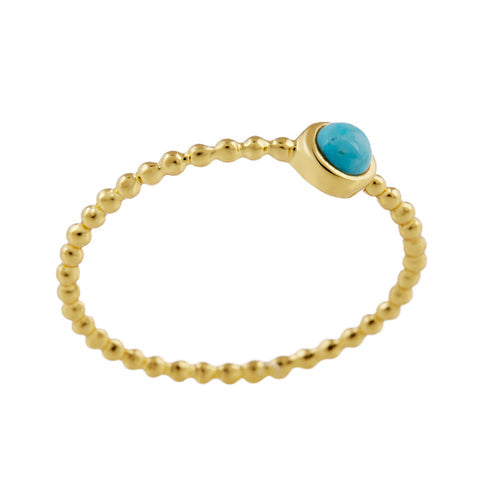 Ring // Halo Turquoise // Gold