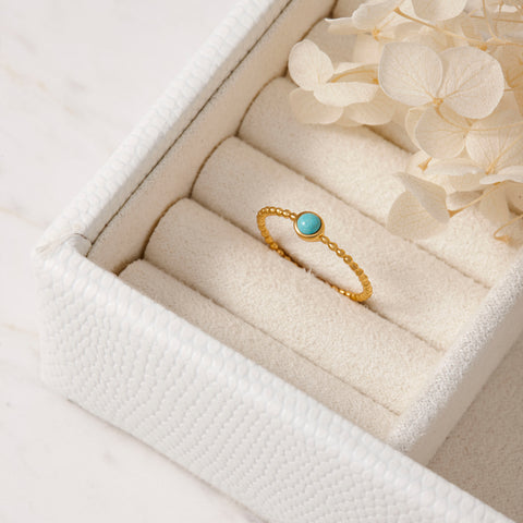 Ring // Halo Turquoise // Gold