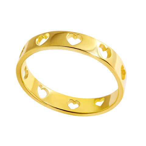 Ring // Heart Band // Gold