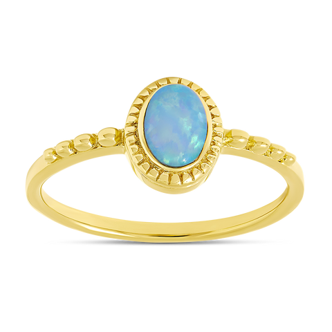Ring // Majestic Azure Opal // Gold