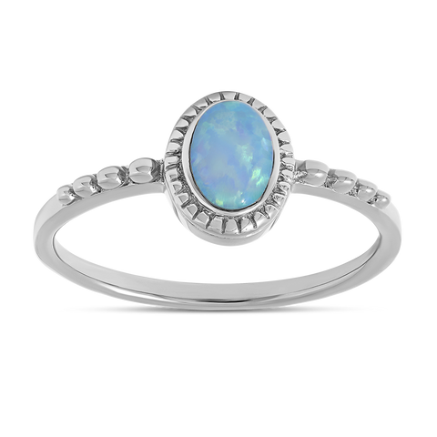 Majestic Azure Opal Ring