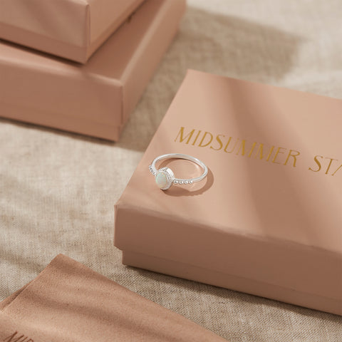 Majestic White Opal Ring