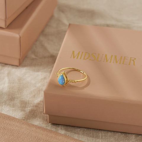 Ring // Rejoice Azure Opal // Gold