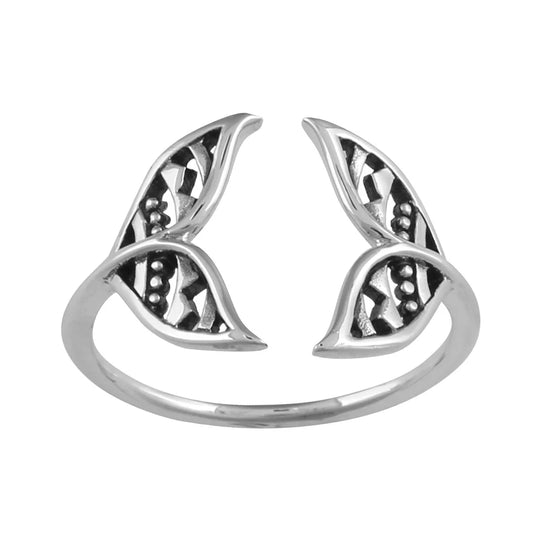 Ring // Twin Mandala Whale Tail // SIlver