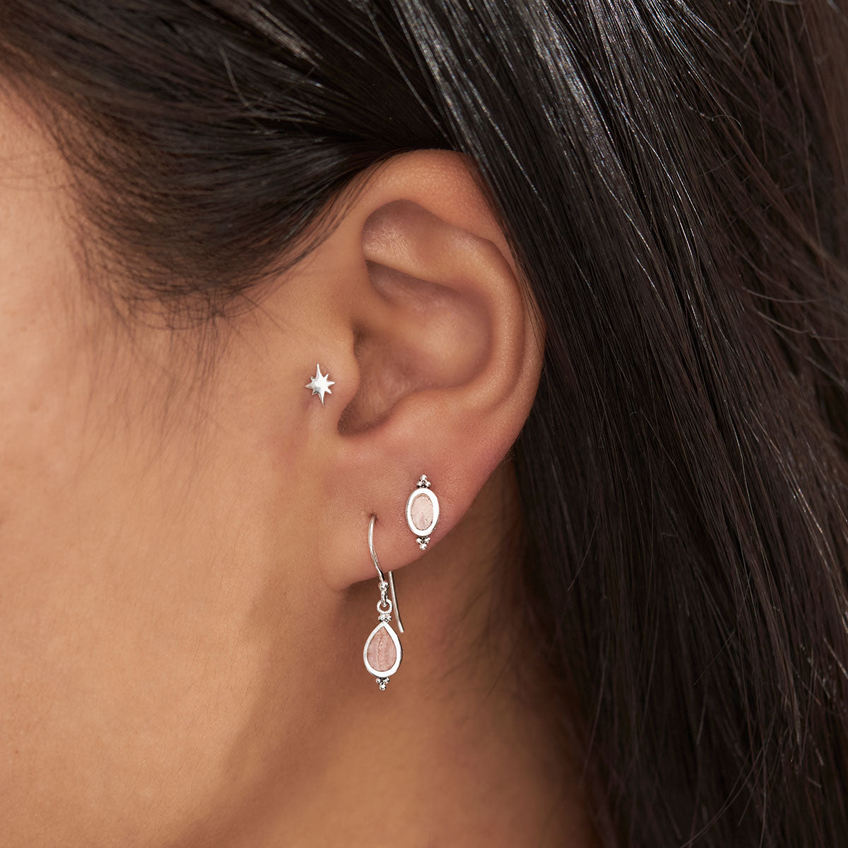 Serein Rhodochrosite Earrings