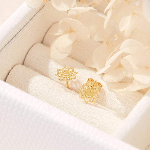 Studs // Mandala Flower // Gold