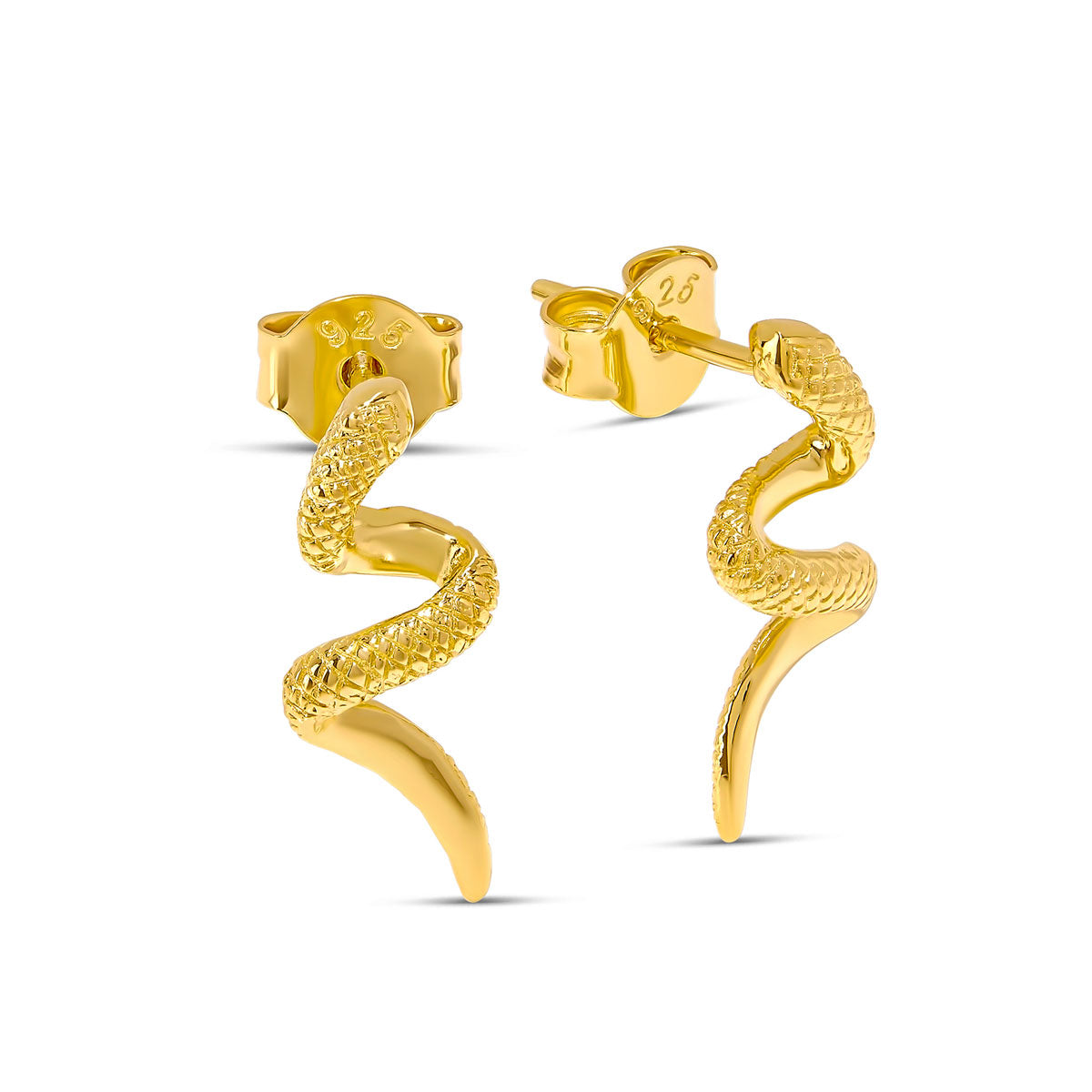 Serpent Studs Gold