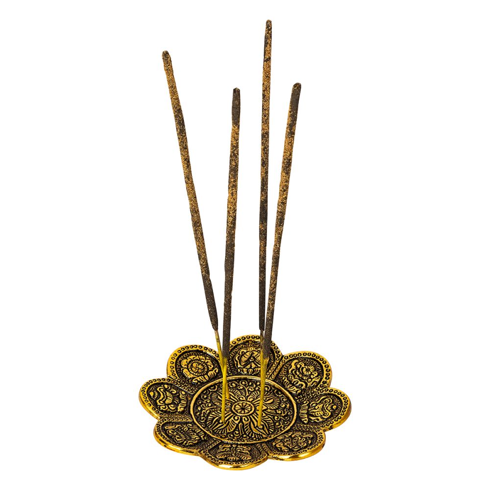 Incense Holder // Gold Aluminium Lotus