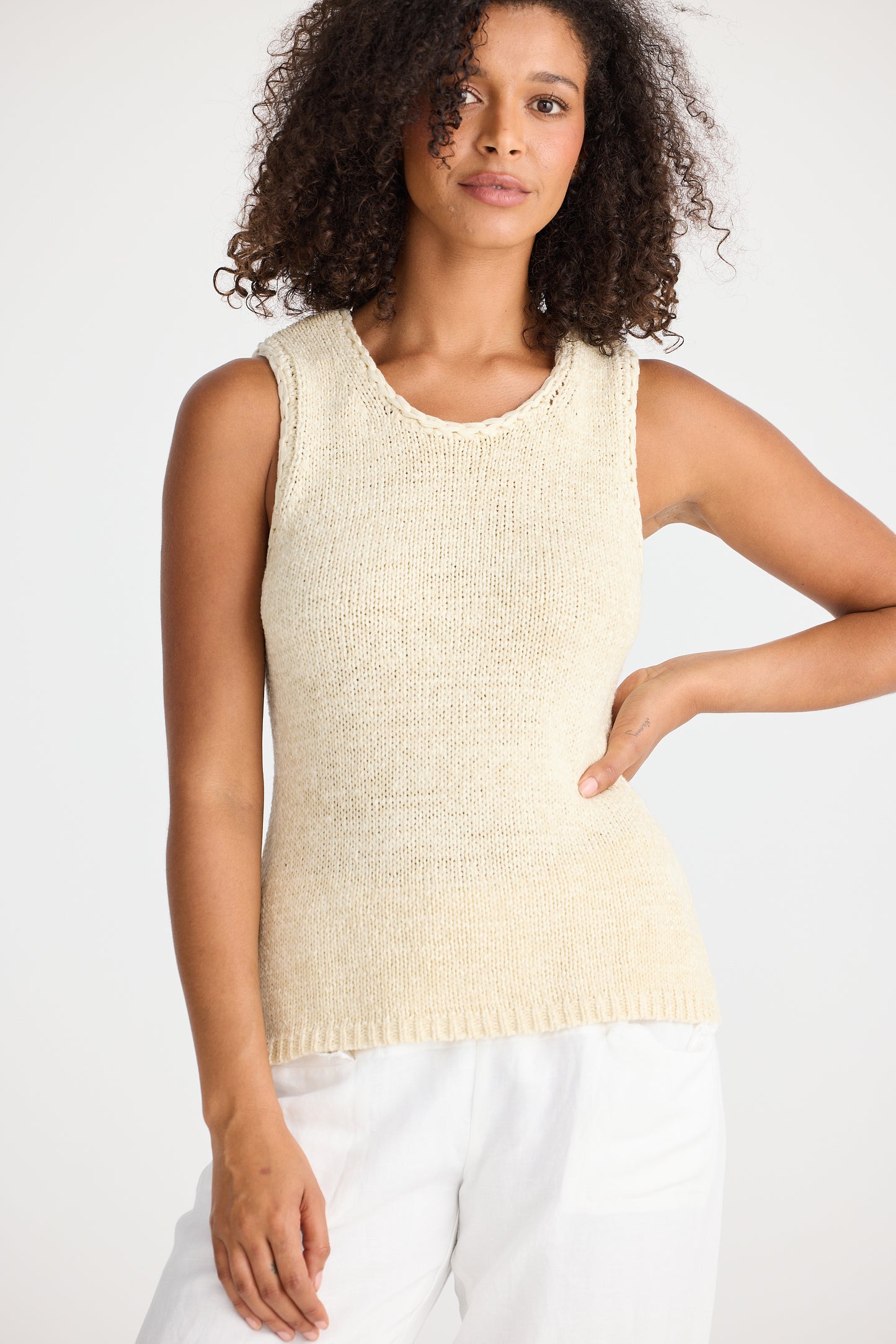 Saffron Knit Tank // Natural