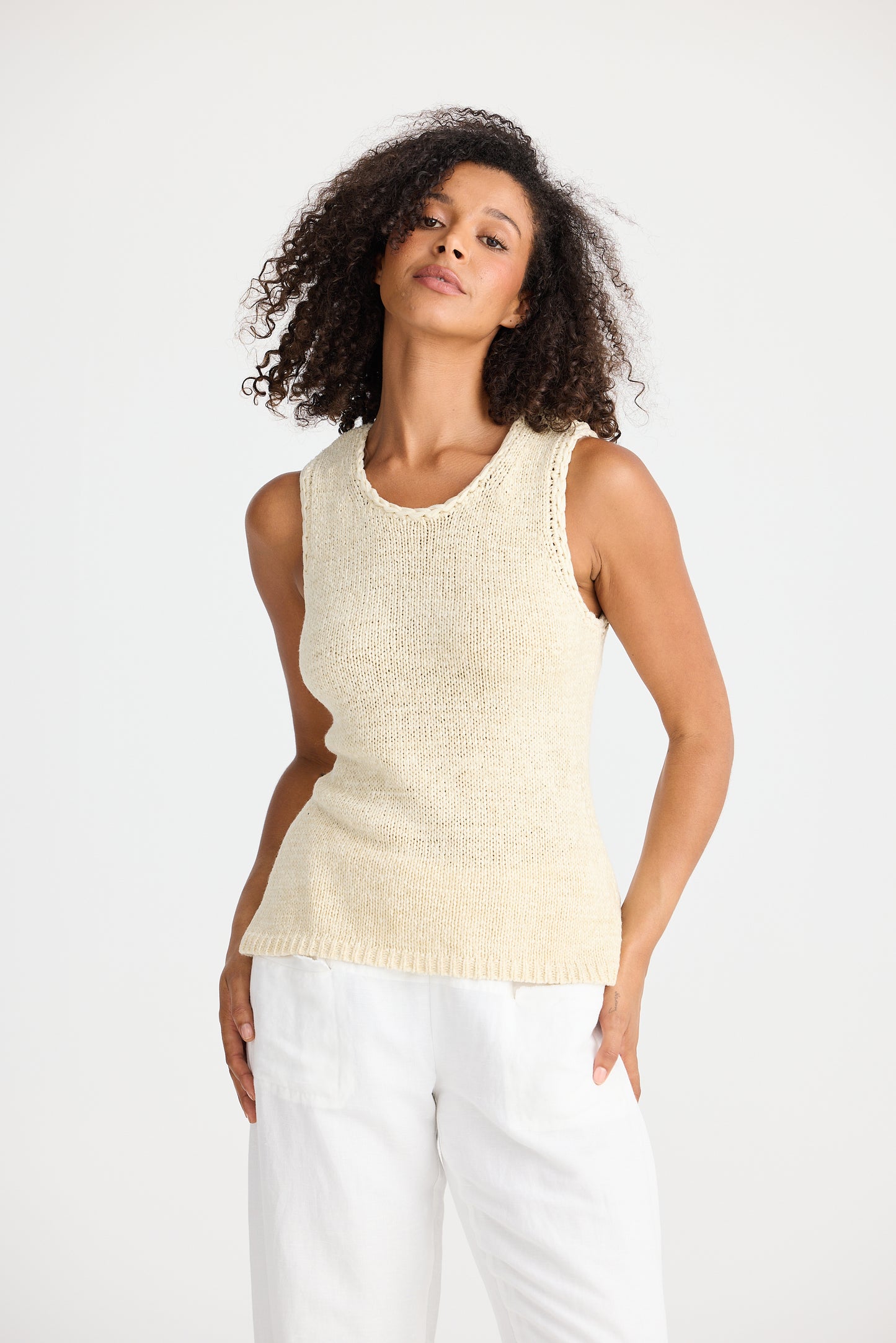 Saffron Knit Tank // Natural