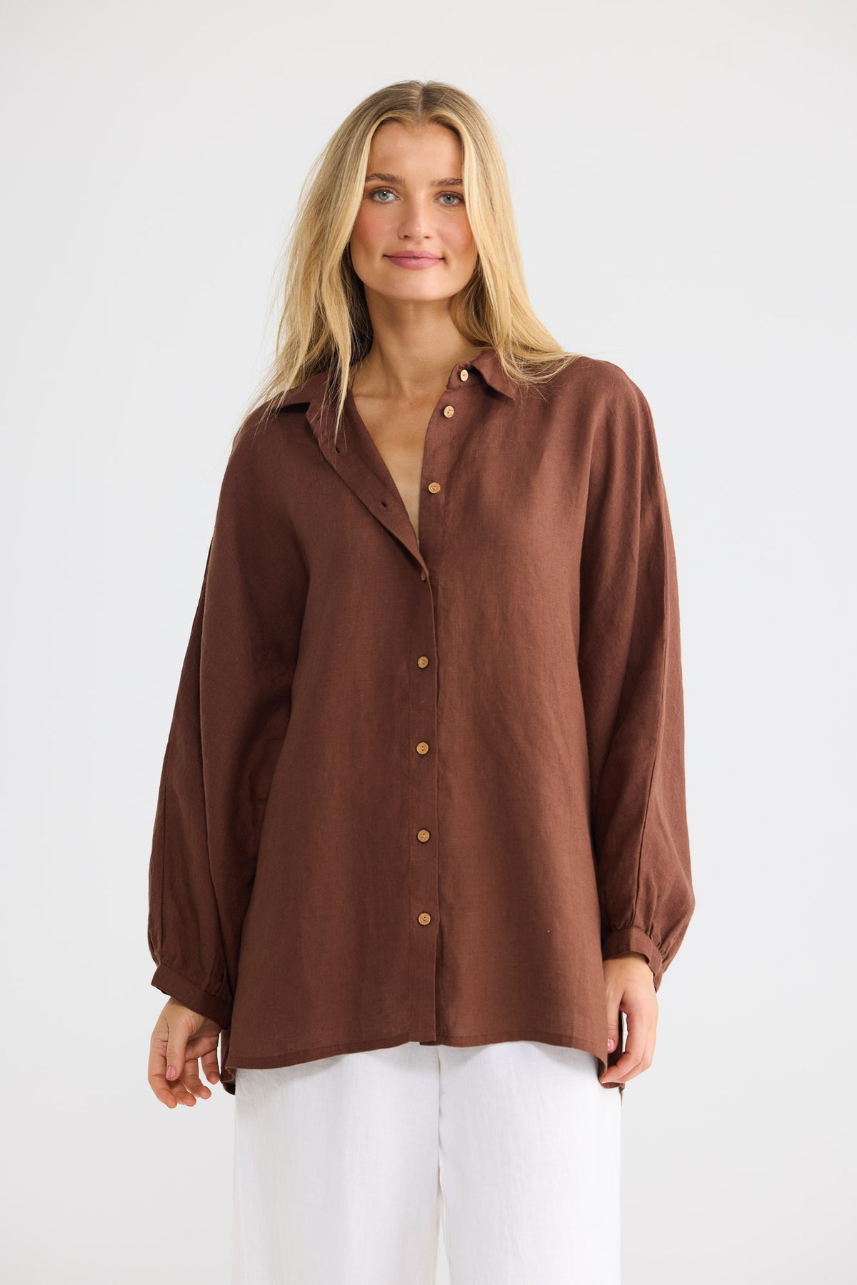 Milano Shirt // Chocolate Linen