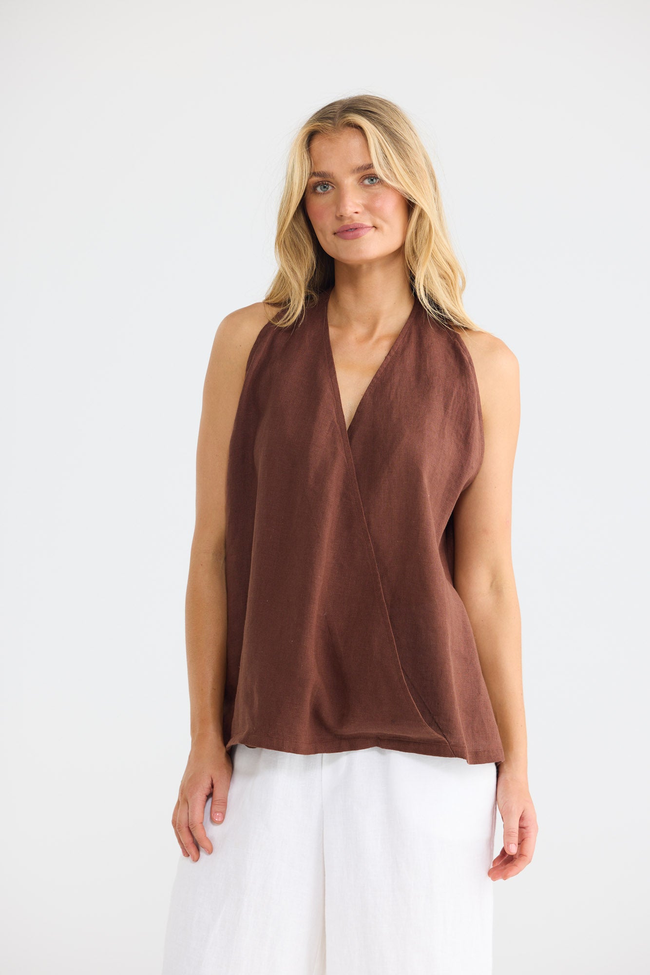 Marais Top // Chocolate Linen