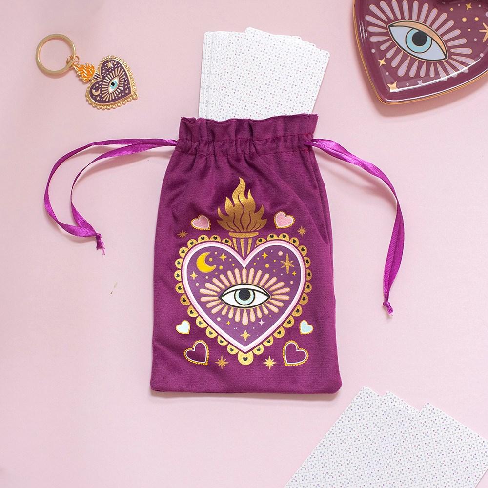 Velvet Drawstring Bag // Sacred Sight Heart