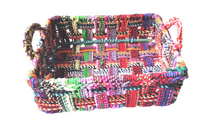 Basket // Woven Chindi // 38x30x10cm