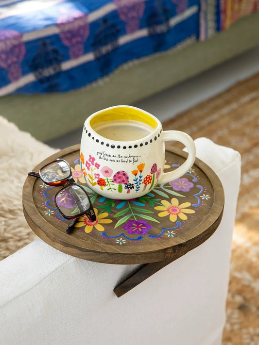 Clip On Sofa Tray Table // Folk Flower