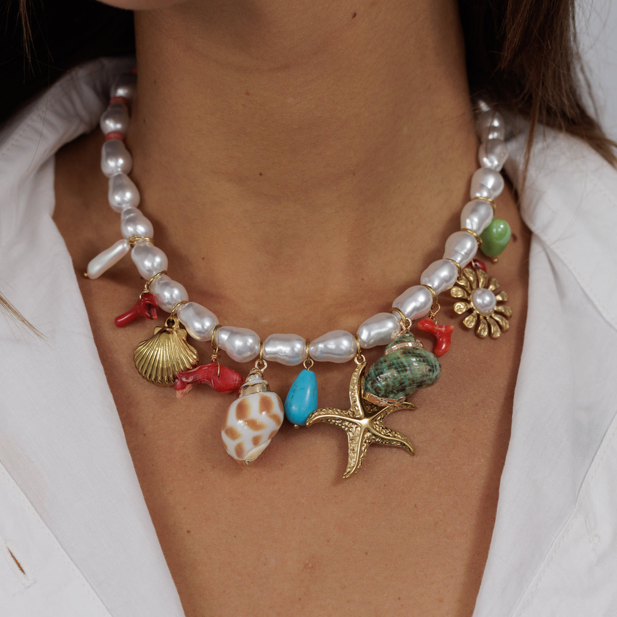 Necklace // Pearl Charm