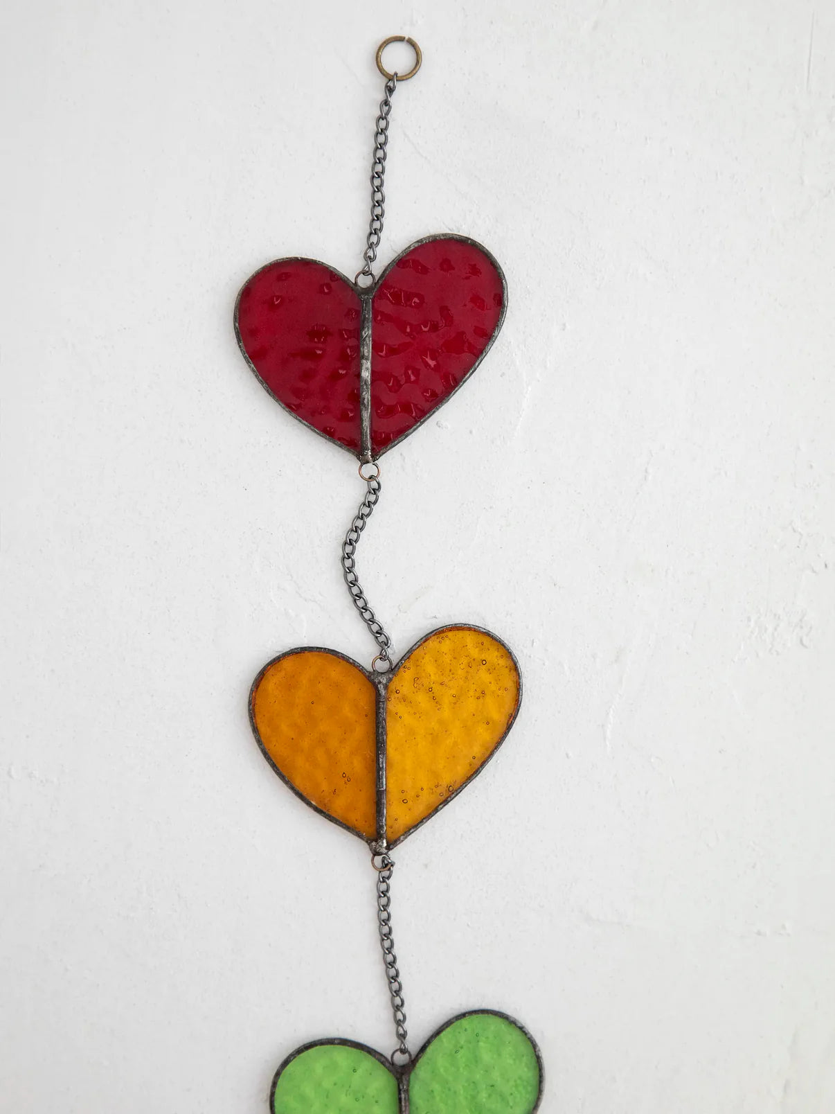 Stained Glass Mobile // Rainbow Hearts