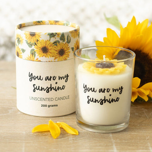 Candle // You Are My Sunshine with 3D Sunflower