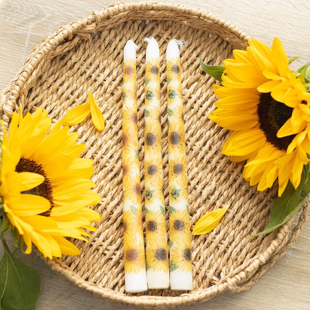 Candle // Set Of 3 Sunflower Taper