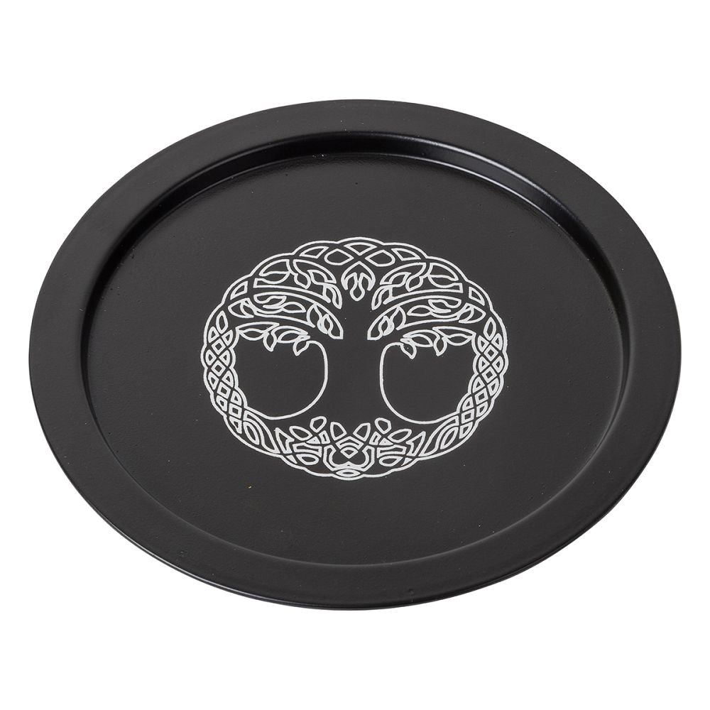 Wiccan //  Tree of Life Black Offering Plate // 22cm