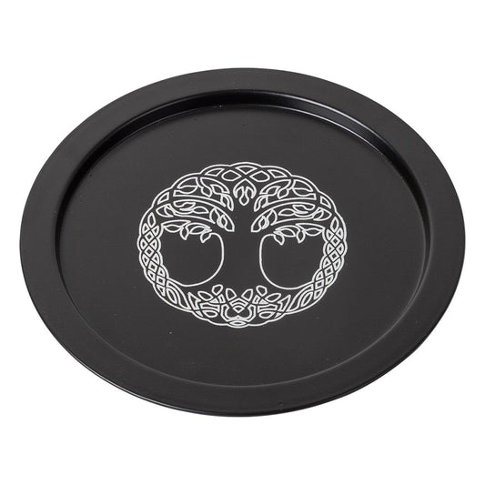 Wiccan //  Tree of Life Black Offering Plate // 22cm
