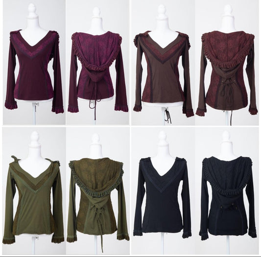 juno // medieval hooded top