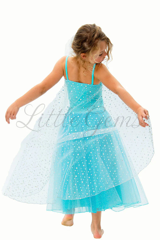 Little Gems // Snow Princess Aqua Dress