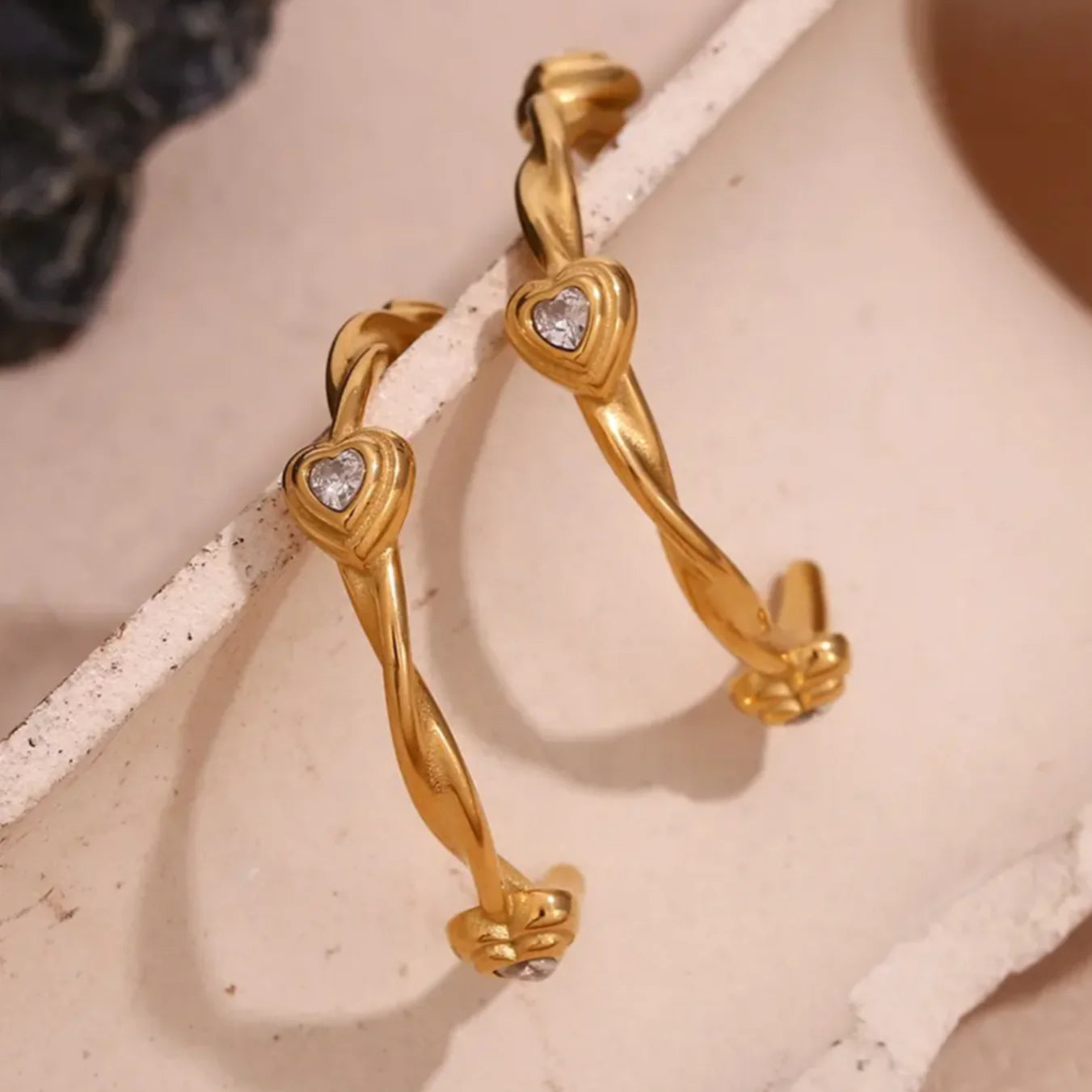 Sweetheart Hoop Earrings