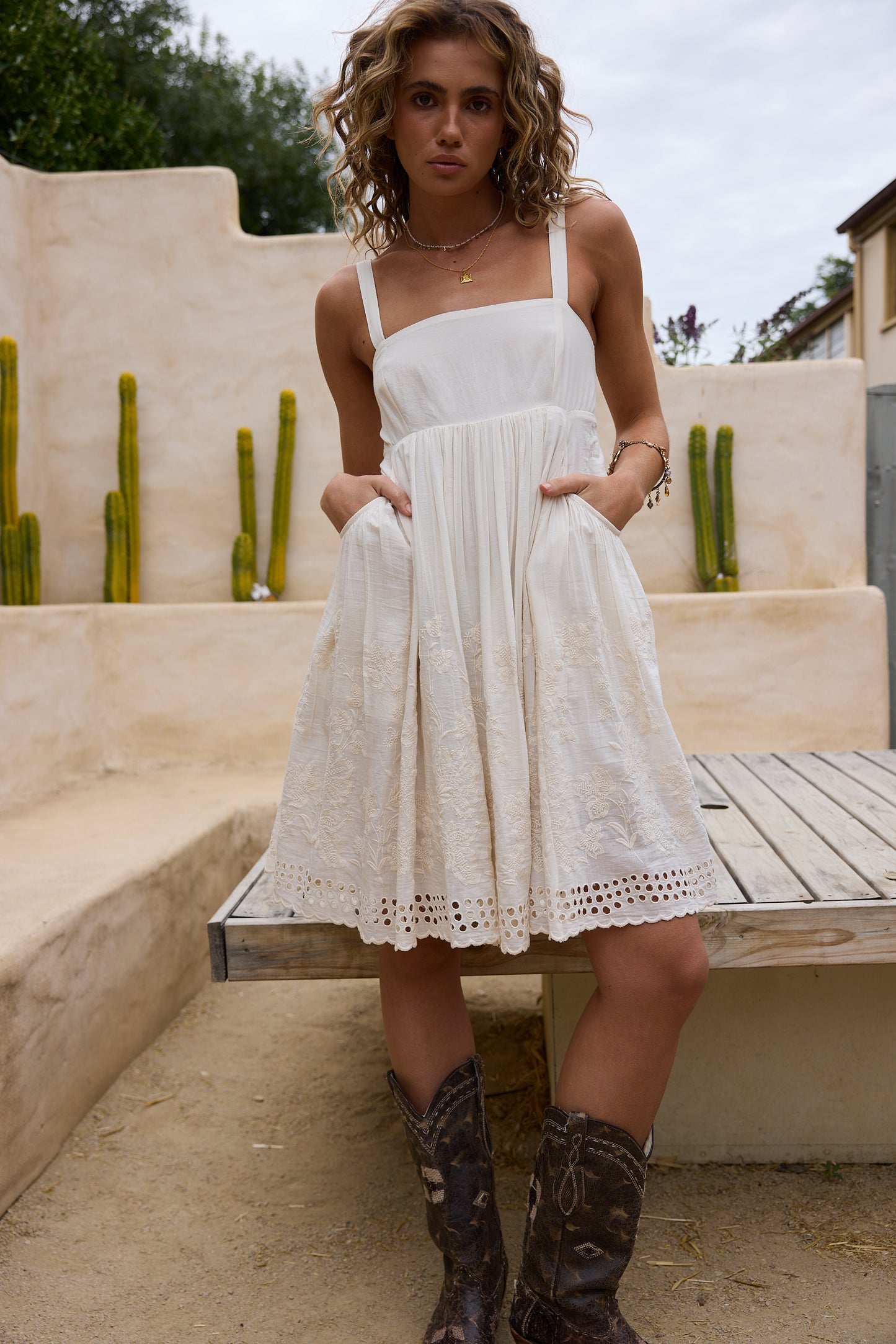 Goddess Mini Dress // Off White