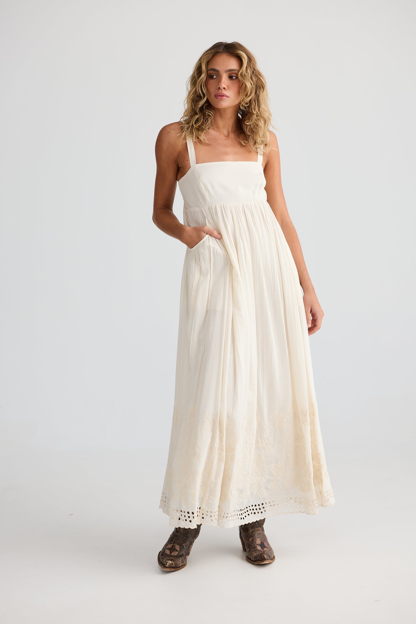 Goddess Maxi Dress // Off White