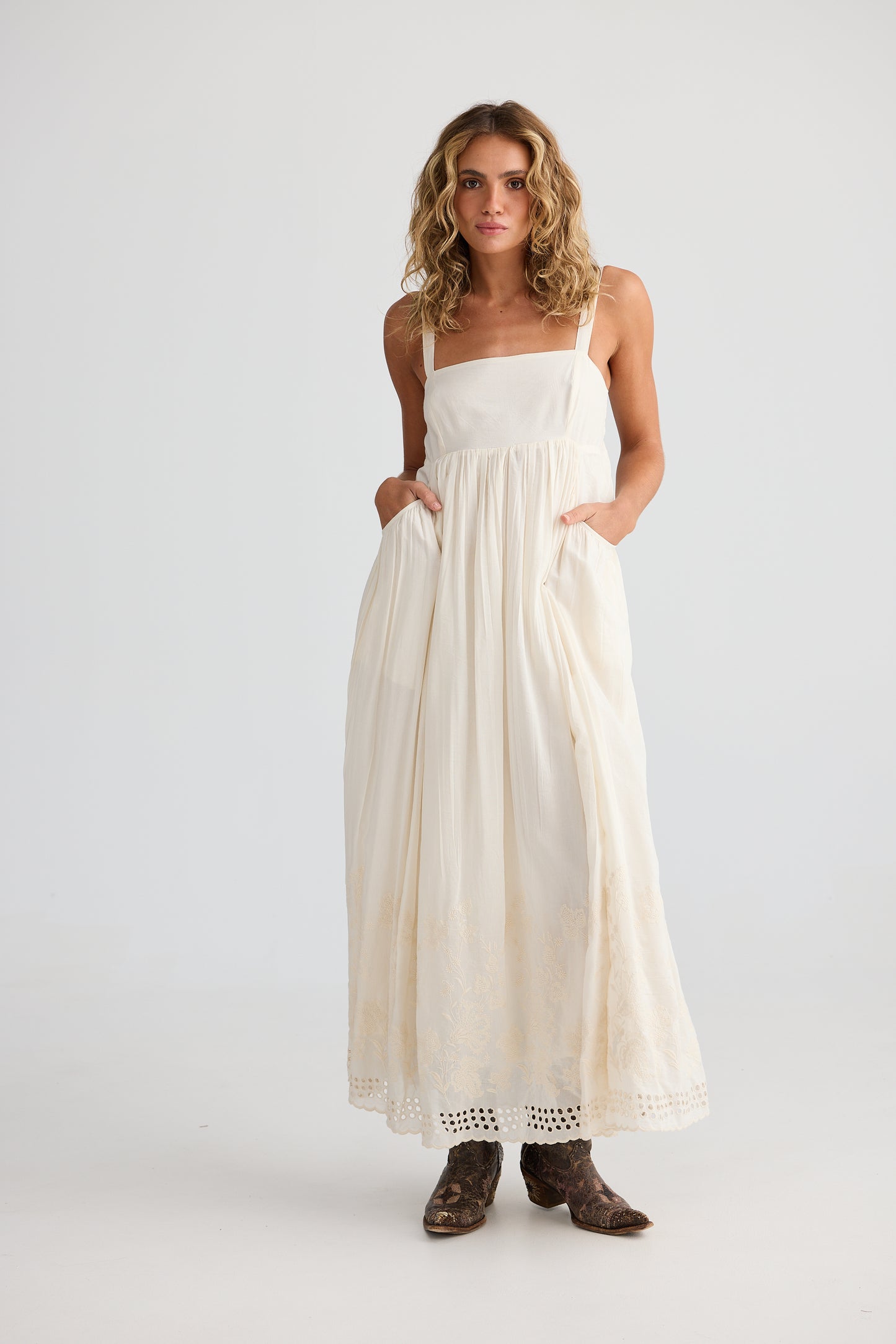 Goddess Maxi Dress // Off White