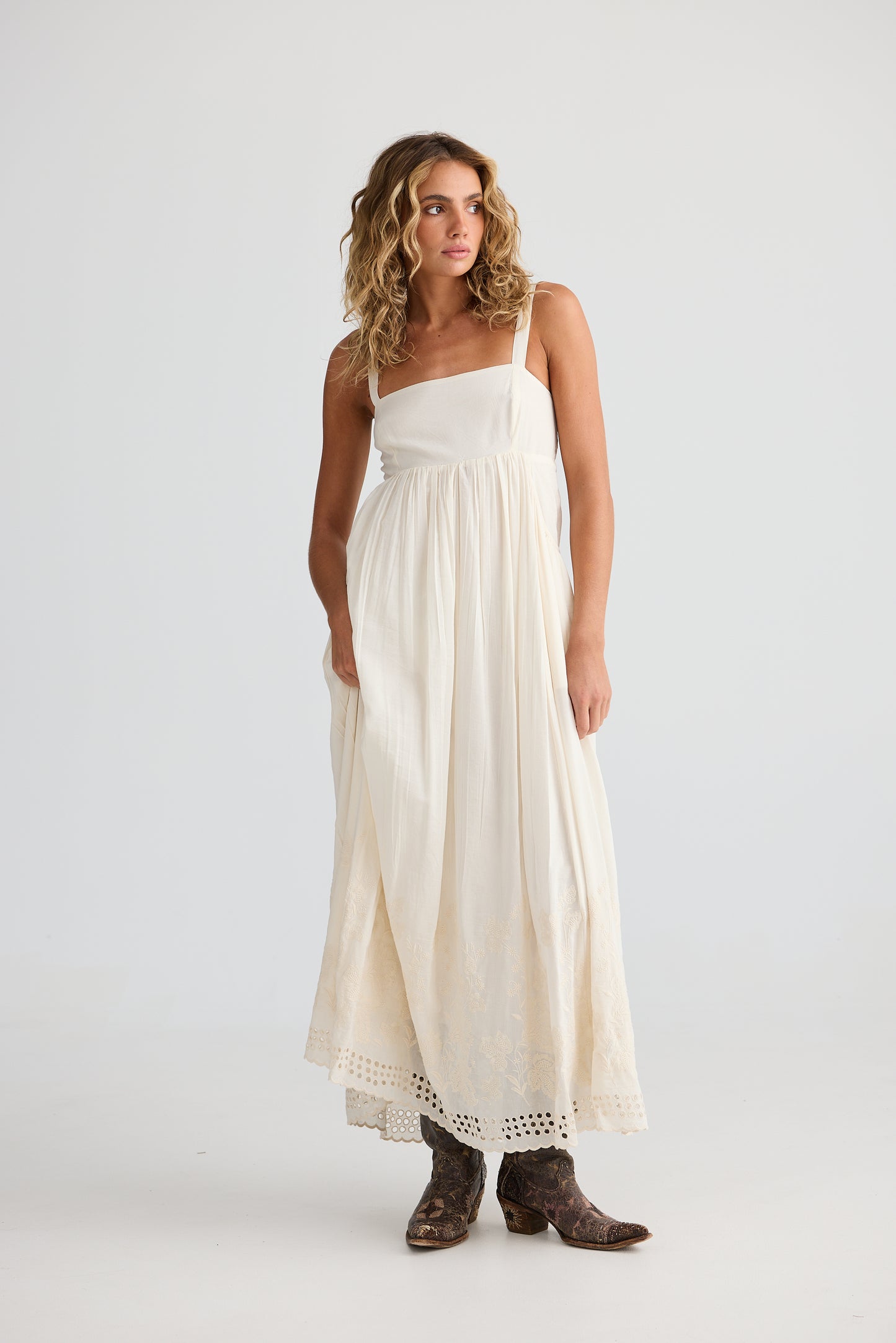 Goddess Maxi Dress // Off White
