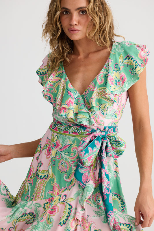 Pia Wrap Dress // Paisley Dream