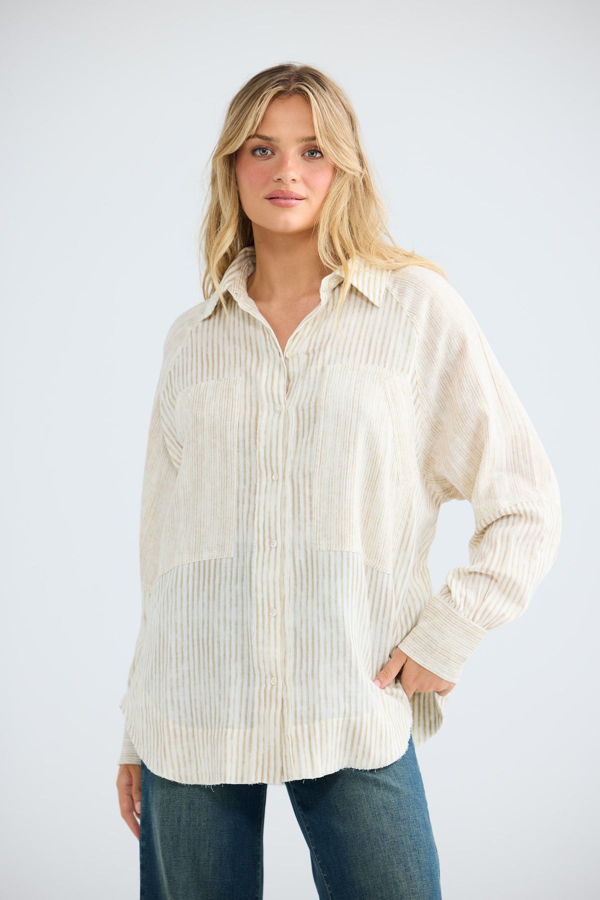 Bodhi Shirt // Natural Stripe