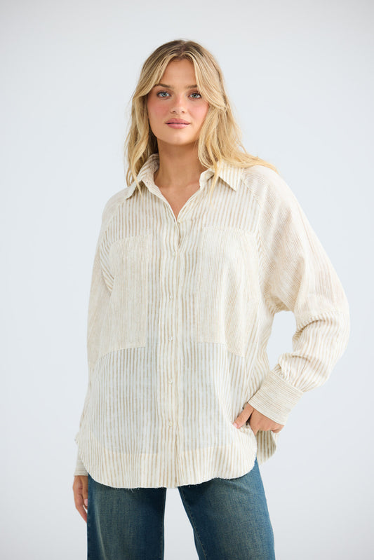 Bodhi Shirt // Natural Stripe