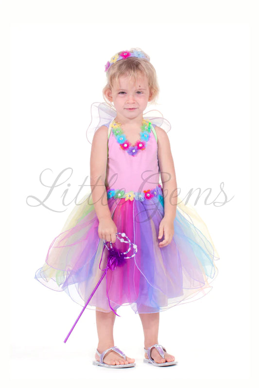 Little Gems // Rainbow Fairy Babypink Tiny Dress