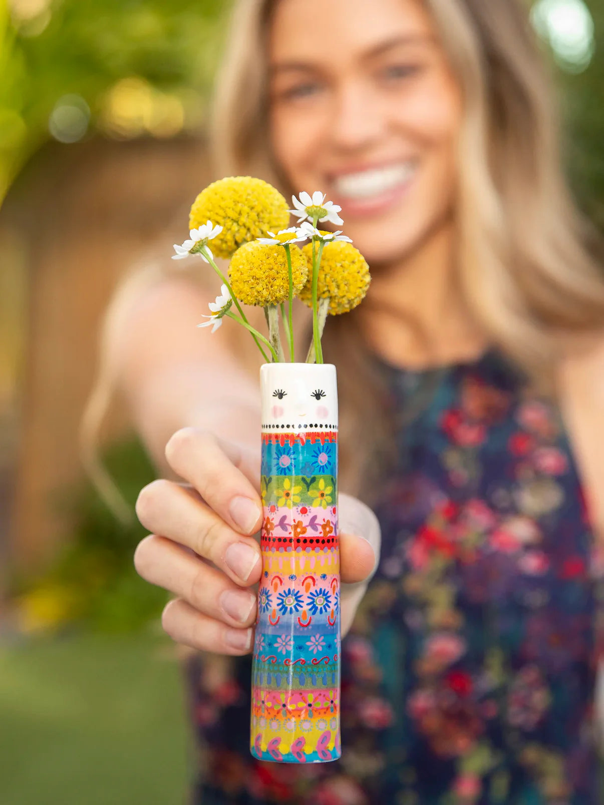 Folk Friend Bud Vase // Folk Lady