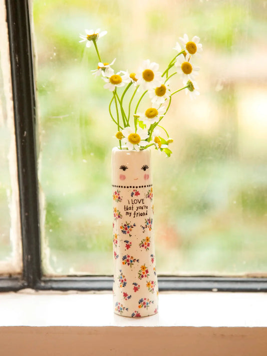 Folk Friend Bud Vase // Love That You're My Friend