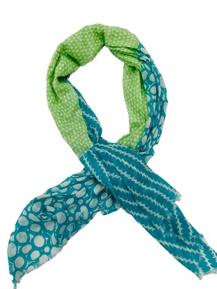 Scarf // Turquoise+Lime