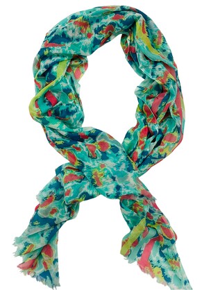 Scarf // Turquoise+Pink