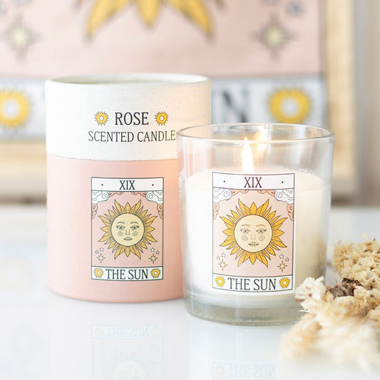 Candle // The Sun Vintage Tarot // Rose